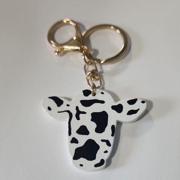 Accessories - Cow Print Keychain